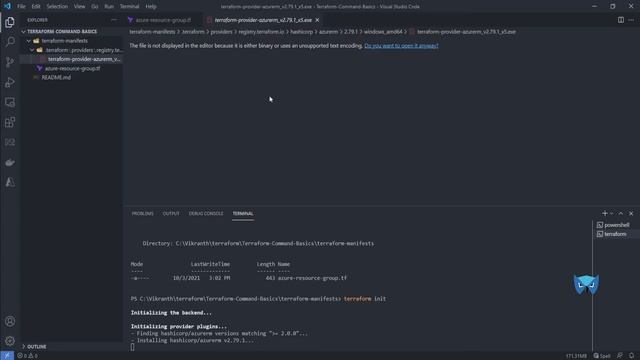 #Demo Terraform basic commands | Vikranth Sunkarpally | DevOps | Terraform | Azure