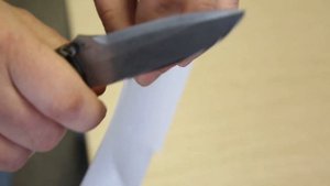Результат заточки ножа из стали D2