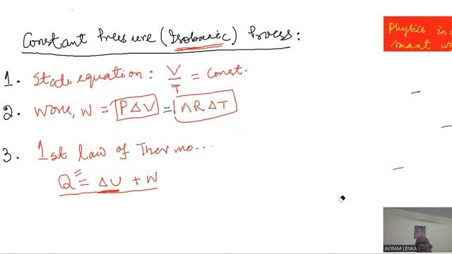HEAT AND THERMO ISOBARIC PROCESS