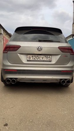 VW Tiguan раздвоение выхлопа и заслонки #выхлоп #shorts