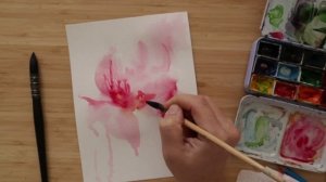 Рисуем МАГНОЛИИ акварелью | ТЕХНИКА ПО МОКРОМУ