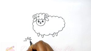 How to Draw a Sheep Easy | Learn to Draw Happy Sheep 🙂😁