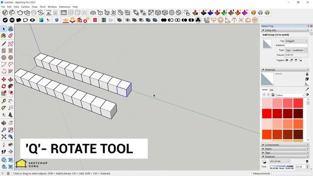 How to Array Copy in Sketchup 2021 | Array Copy | Sketchup Basics