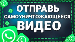 Как Отправить Самоуничтожающееся Видео Сообщение в Ватсап на Айфон