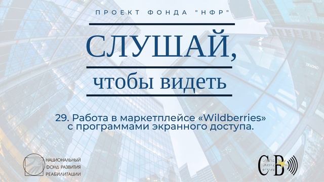 29. Работа в маркетплейсе «Wildberries» с программами экранного доступа