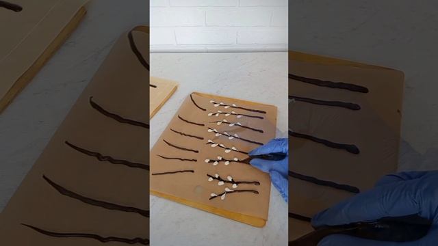 ПАСХАЛЬНЫЙ ДЕКОР 2 ЧАСТЬ "ВЕРБА ИЗ ШОКОЛАДА"/ДЕКОР ДЛЯ ПАСХАЛЬНОГО КУЛИЧА/УКРАШЕНИЕ ДЛЯ КУЛИЧА