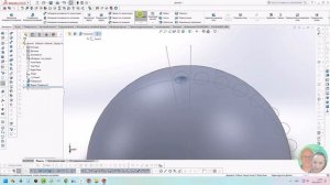Как  можем сделать гольф-мяч с помощью кругового массива в SolidWorks