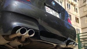 BMW E60 545i cold start. N62B44. Arqray exhaust.