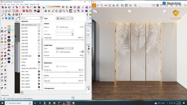 Enscape Sketchup Tutorial: How to Use PBR Matels Materials for Realistic Rendering