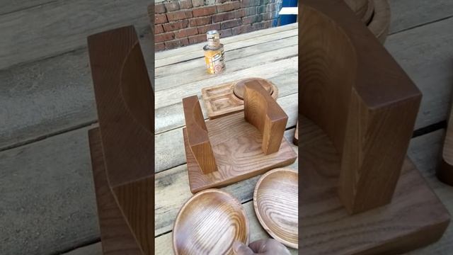 Набор декоративных тарелок из ясеня. / Резьба по дереву/.Сувениры. смотреть онлайн