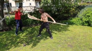 Sparring with Kung Fu & Karate Weapons! Sai, Guan Dao, Broadsword.