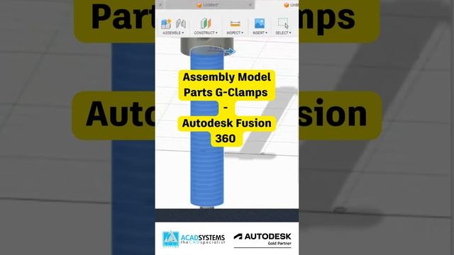 Assembly Model Parts G-Clamps in Autodesk Fusion 360