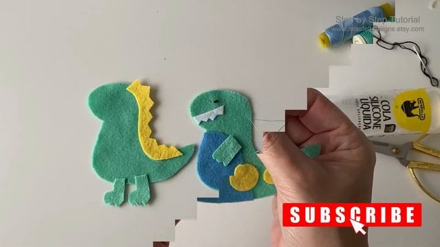 How To Make Felt Dinosaur | FREE PATTERN | Felt Plush DIY Tutorial смотреть онлайн