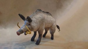 МК дикий кабан из ваты в стиле ретро