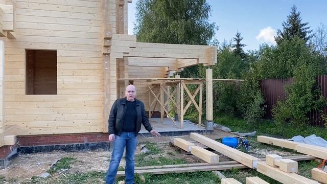 Строительство дома из клеёного бруса I часть.