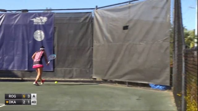 ITFチャールストン10万ドル大会1回戦。岡村恭香選手 対 今年の全米OPベスト8で、58位の今大会第1シード シェルビー・ロジャース選手。第2セット смотреть онлайн