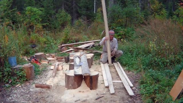 НАПИЛИЛ ДОСОК И СДЕЛАЛ ЭТО ! ТАЁЖНЫЙ ТУАЛЕТ ! РЕСТАВРАЦИЯ ЗВУКА ! I SAW A BOARD AND DID IT!
