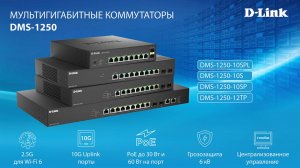 Cерия мультигигабитных управляемых коммутаторов D-Link DMS-1250