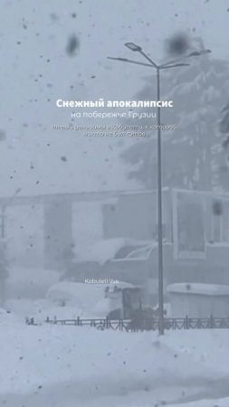 Февраль 2025 снежный апокалипсис в Кобулети Аджария Грузия