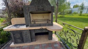 Мангальный барбекю комплекс из камня