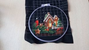 Вышивка крестом на черной канве