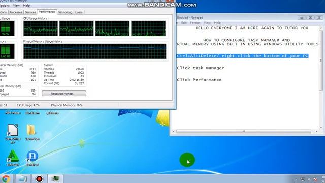 CONFIGURE TASK MANAGER AND VIRTUAL MEMORY USING BELT IN WINDOWS UTILITY TOOLS