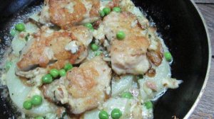Жаренный линь с картофелем