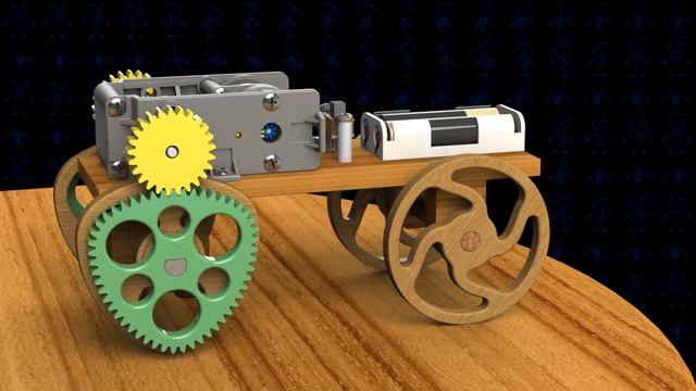 Reuleaux Wheels Car Wooden Toy 3D Model смотреть онлайн