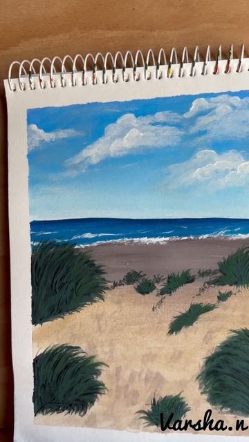 🏝️ beach #artist #art #acrylicpainting #homedecor #youtubeshorts #diy #beachvibes