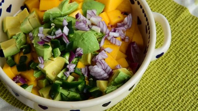 Baked Salmon with Coconut Rice and Mango Avocado Salsa