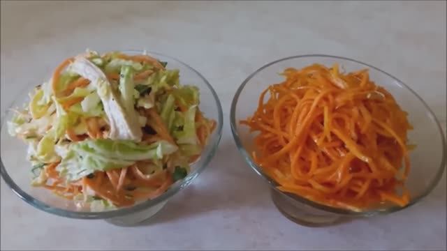 Салаты на ПРАЗДНИЧНЫЙ стол КОРЕЙСКАЯ курица и корейская морковь Салаты рецепты