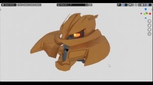 Bionicle Brutaka Face Rig Test | #Blender 2.9