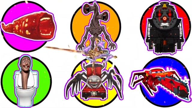 KUMPULAN MONSTER ❗️❗️ Lightning McQueen Head Eater, Train Eater, Choo Choo Charles, Skibidi Toilet