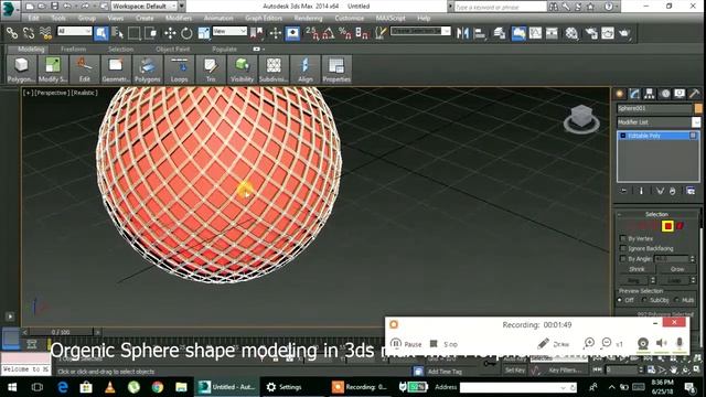 3DS-MAX ORGENIC SPHERE SHAPE Tutorial WITH MORPHER TOOl смотреть онлайн