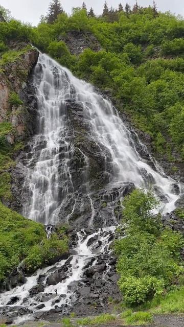 Horsetail Falls on the Richardson Highway Alaska 62423 alaska horsetailfalls waterfall