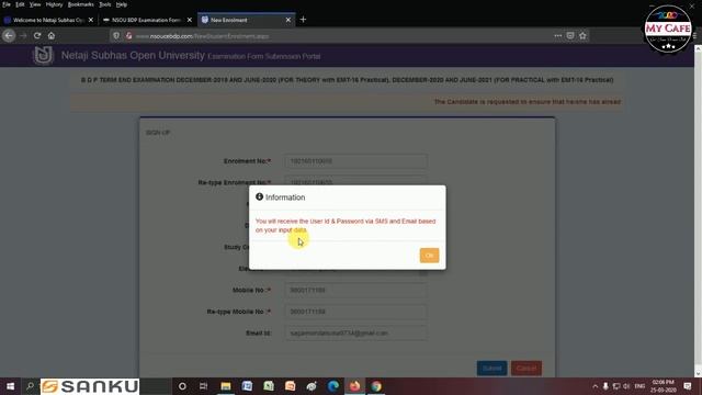 NSOU BDP Exam Form Fill up 2020 || Step by Step || NSOU BDP Exam Form fill up online