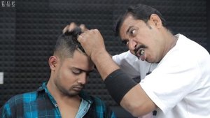 Crunchy Hair Cracking Head Massage With Neck Crack & Ear Crack By Asim Barber | ASMR Binaural Audio
