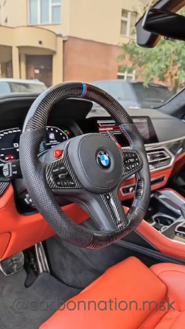 BMW X5M carbon fiber steering wheel / карбоновый руль бмв х5м смотреть онлайн