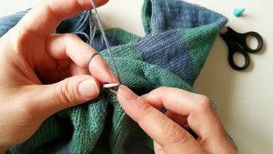 1. Аккуратный и незаметный переход на нить другого цвета