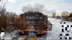 Уничтожение техники ВСУ дронами на оптоволокне в Курской области