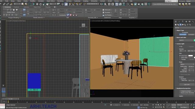 Как создать интерьер в 3ds Max и Corona Renderer | Моделирование, меблировка, освещение | Часть 1