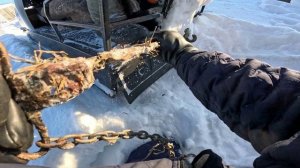 Снегоход Буран VS лодка Казанка! вызволяем из снежного плена!