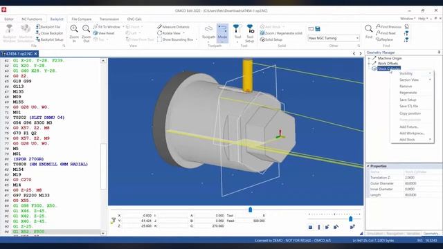 Mill Turn in CIMCO Edit 2022 C+Y Axis