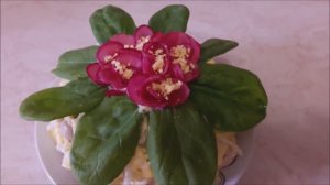 Салат рецепт Салат ФИАЛКА Очень вкусный весенний САЛАТ Украшение салатов Salad recipe