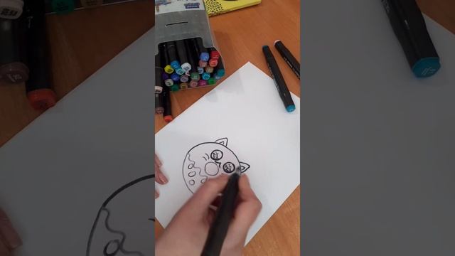 Пончик-кот) Легко и просто рисуем милаху. смотреть онлайн