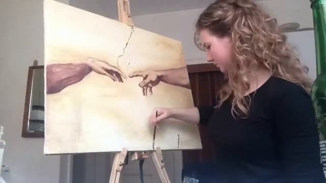 Michelangelo 'hands' Time-Lapse смотреть онлайн