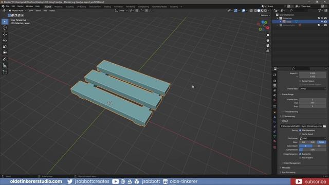 How to export an SVG using freestyle in Blender 3.4 | #3drendering #svg