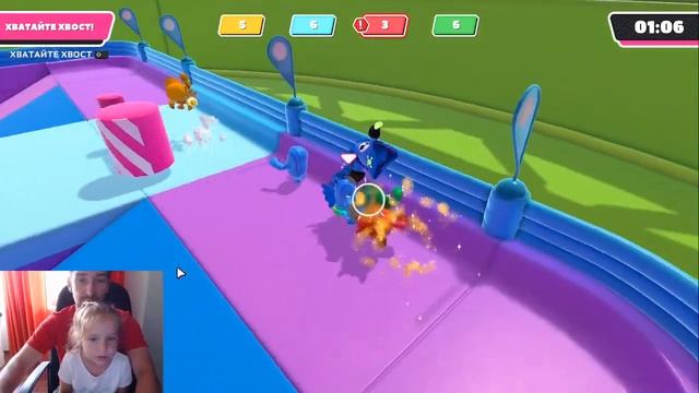 Mila & Nika в новой улетной игре Fall Guys