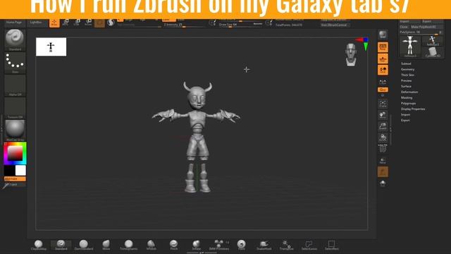 How I run Zbrush on my Galaxy Tab смотреть онлайн