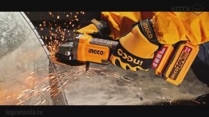 Аккумуляторная УШМ б/щ, 20В 115 мм 1000Вт INGCO CAGLI211156,CAGLI2111561